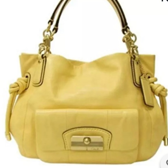 Coach Pastel Yellow/Buttercup Leather Satchel - Picture 2 of 12